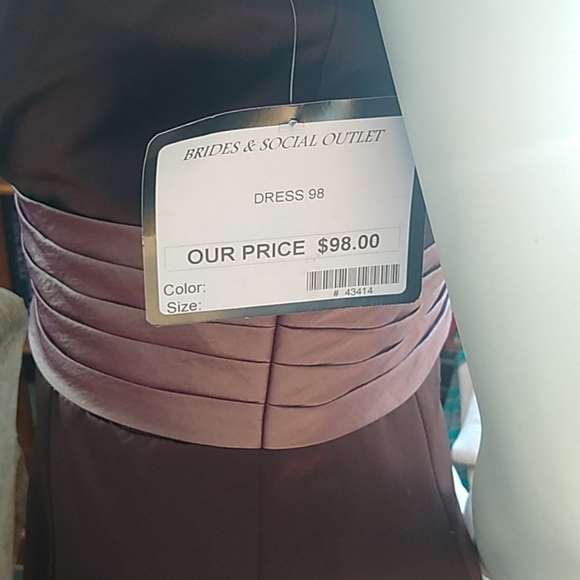 Brown De Vinci Formal Gown, NEW w/Tags - Picture 5 of 8